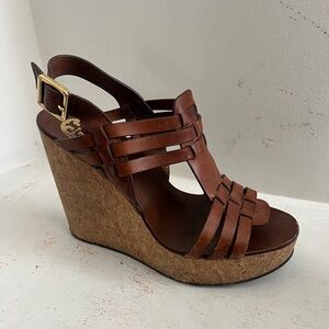Tory Burch Platform Corked Wedge Heels